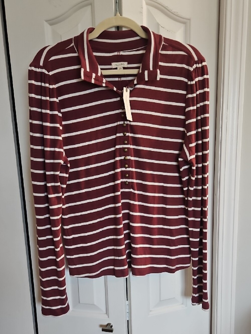 NWT Pilcro From Anthropologie Striped Long Sleeve Top